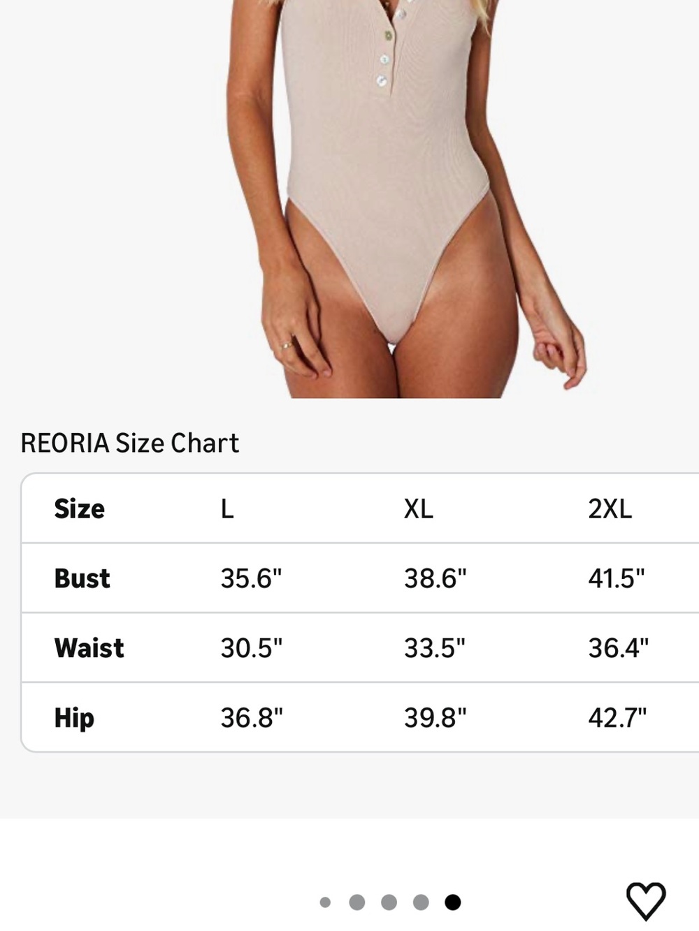 ReoRia Beige Ribbed Button-Front Tank Bodysuit - Picture 6 of 9